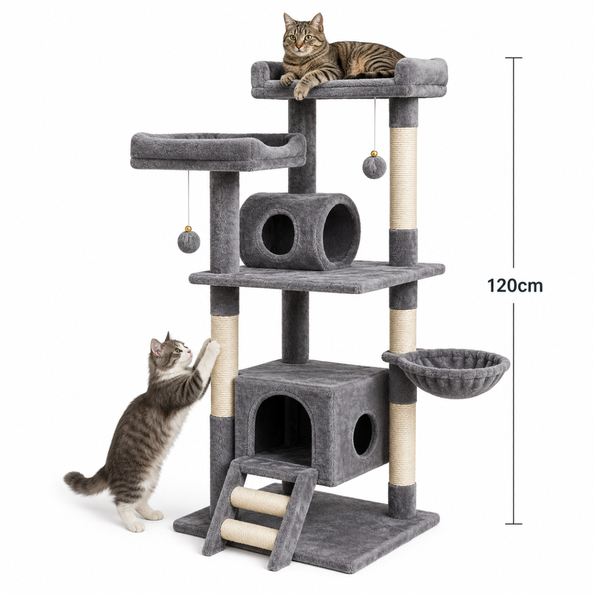Rascador de Gatos Multinivel 120cm